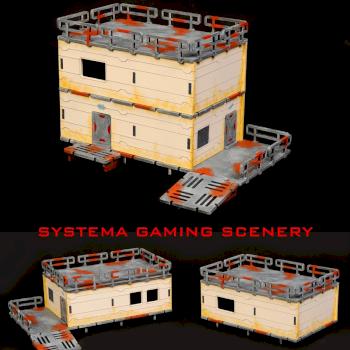 BASE-0 Habitat Unit 1 - MDF laser cut terrain by SystemaGamingScenery