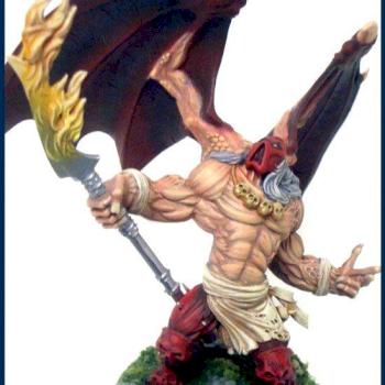 Daemon Prince of Khorne, with Burning Berserker Glaive by arcangel tattoo