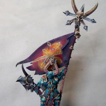 Tzeenth Battle Standard Bearer by Wildjack