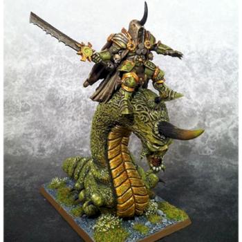 Nurgle lord on Carrion Worm by Rothand Studio