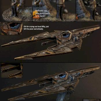 Iron Warriors Chaos Hell Blade base - Pretty sure I heard something... by Runic