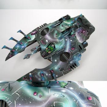 Eldar wave serpent galaxy by RezoAmalio
