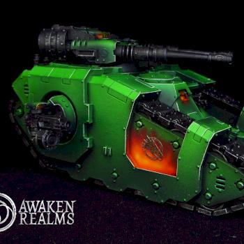 Horus Heresy Salamanders Sicaran Battle Tank by Awaken Realms