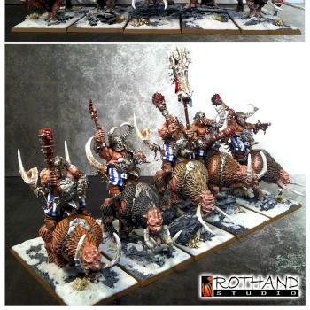 Mournfang cavalry by Rothand Studio
