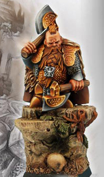 Dwarf King on War Bear and Dwarves Lords by Scibor