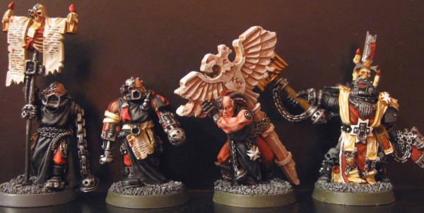 Black Templars Chaplain Grimaldus & Retinue by Tugi