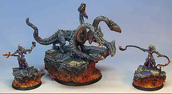 Warhammer Dark Elf Hydra and Beastmasters by Wappellious