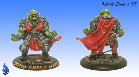 blood bowl - coach orc team - ilyad miniatures by borak