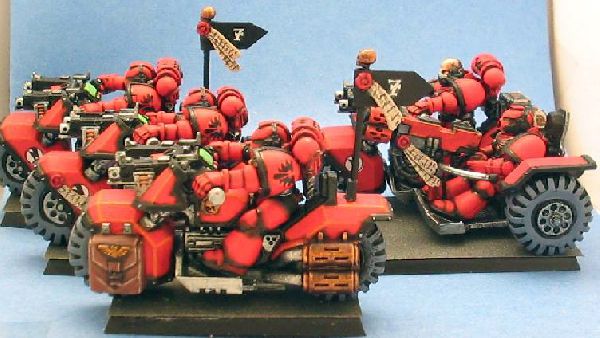 Space Marine Bike Squadron by Sister:Domitiana