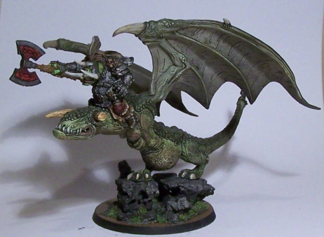 Ork on wyvern by johnny889