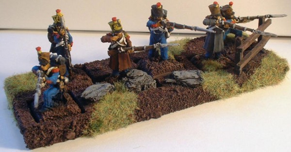 Some light infantry on a skirmish tray by ashram