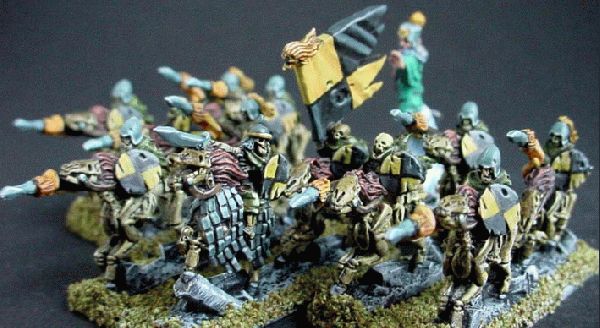 Regiment Squelettes Warmaster (10mm) by HFX