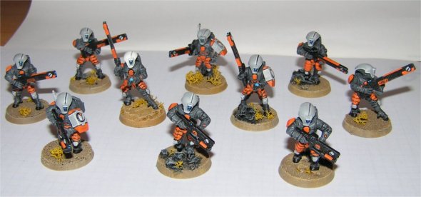 Tau Firewarrior squad by Smart