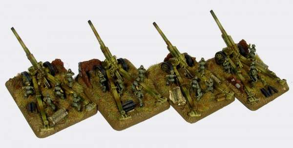15 mm WW2 German 15cm SFH18 artillery Battery by Firefly