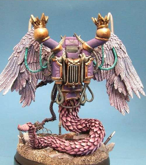Figurine Warhammer 40k – Gorkamorka – Mutie Beast Slaanesh – Monture – Peinte – Occasion