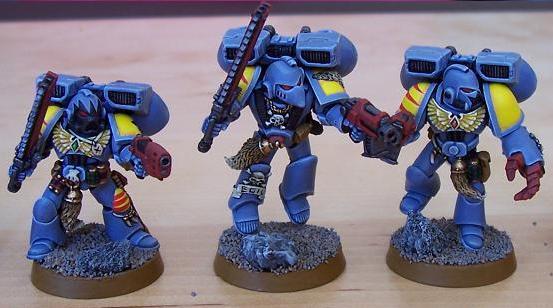 3 of my Space Wolves jump pack Blood Claws by paladian