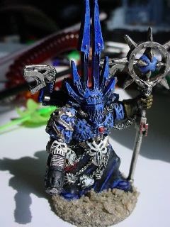 chaos sorcer with blue motiff by low budget hero