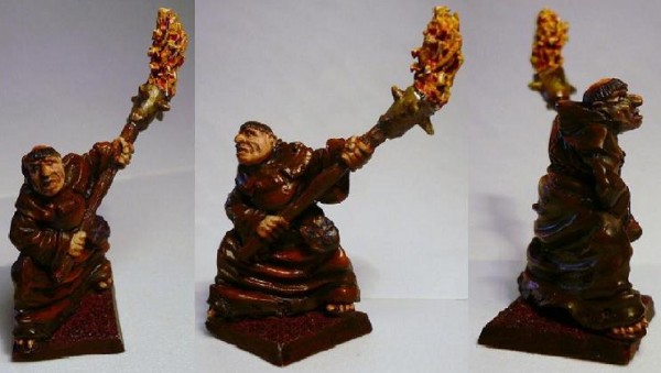 Monk with torch (in progress) by Josie75
