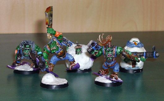 Escouade d'Orks à ski by Kurnous