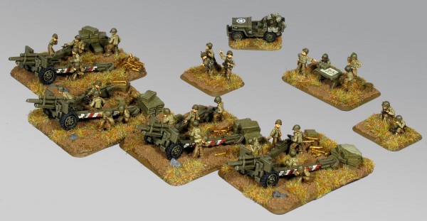 15MM WW2 US 105 field artillery battery by Firefly