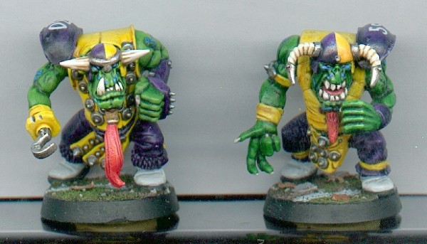 trois quarts orques blood bowl by sgt poppits