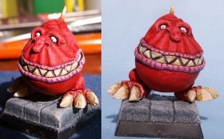 Entirely hand sculpted squig by Coba