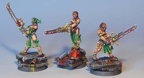 Warhammer 40k Sisters of Battle (Irish Brigade colors) by Wappellious