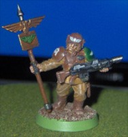 Imperial Guard standard bearer (converted) by vonbloodbath