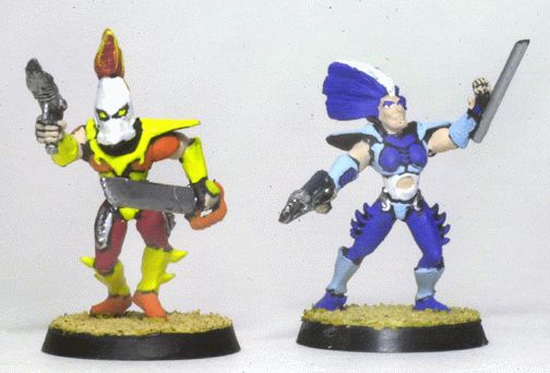 Two Eldar Harlequins by revolutio