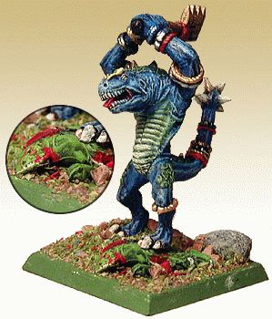 Kroxigor stamps on a skink by sappel