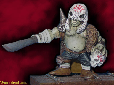 Chaos Halfling green stuff convertet painted by Woundead