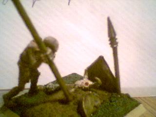 Zombie standing over grave by Terminalcase