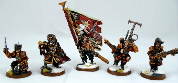 Vostroyan Command Squad by Shep likes painting