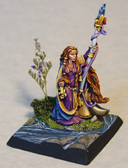 Warhammer Bretonnian Damsel on sculpted base by James by Wappellious
