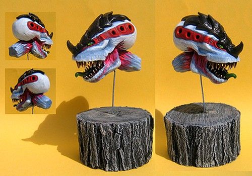 tête de gaunt en fimo by valzak