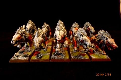 Vampire Counts Dire Wolfs by darkpegasusmini