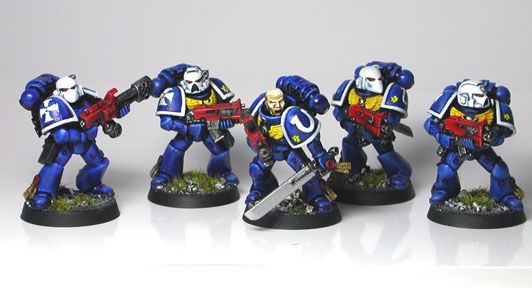 Ultra Marine Veteran Squad by weina